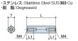 画像2: Fタイプ 六角　ステンレス　 両メネジ M4 標準型 (2)