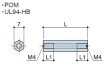 画像2: Fタイプ 六角　樹脂　 両メネジ M4 標準型 (2)