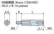 画像2: Mタイプ 六角　黄銅　オネジ/メネジ M3 標準型 (2)