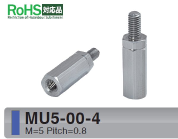 画像1: Mタイプ 六角　ステンレス　オネジ/メネジ M5  標準型　（SUS304） (1)