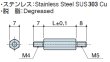 画像2: MMDタイプ 六角　ステンレス　 オネジM4/M5 ねじ異径 (2)