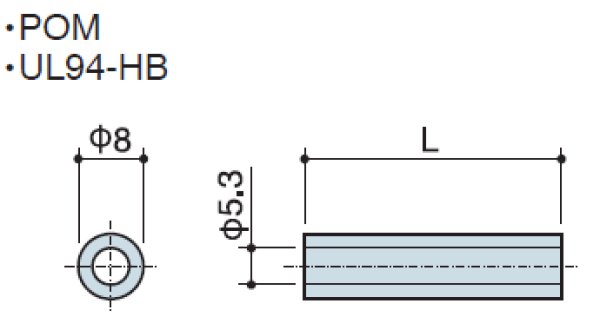 画像2: Hタイプ 丸型中空 樹脂製 M5用 標準型 (2)