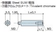 画像2: MTタイプ 六角　スチール　 オネジ/メネジ M3 薄板取付用 (2)