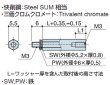 画像2: M2Wタイプ 六角  スチール　オネジ/メネジ M3 SW,PW(ワッシャー)付 (2)