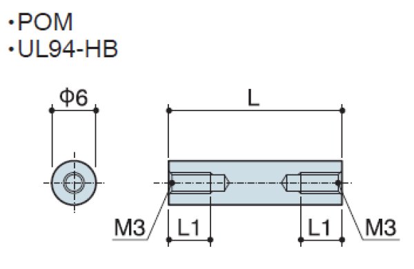 画像2: RFタイプ 丸型 樹脂 両メネジ M3 標準型 (2)