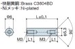 画像2: RFFタイプ 丸型 　黄銅　両メネジ M3 皿ねじ用 (2)