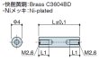 画像2: RFHタイプ 丸型 　黄銅　両メネジ M2.6  外径Φ4 (2)