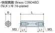 画像2: FHタイプ 六角 　黄銅　両メネジ M3 平径6 (2)