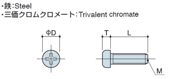 画像2: Sタイプ ナベ小ねじ スチール 【 並目ねじ】 (2)