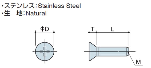 画像2: SFタイプ 皿小ねじ ステンレス 【 並目ねじ】 (2)