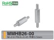 画像1: MMHタイプ 六角 　黄銅　両オネジ M2.6 平径3.5mm (1)