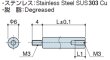 画像2: RMSタイプ 丸型 　ステンレス　オネジ/メネジ M3 短間隔取付(オネジ4mm) (2)