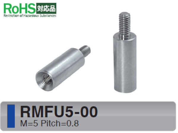 画像1: RMFタイプ 丸型 　ステンレス　オネジ/メネジ M5 皿ねじ用 (1)