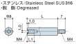 画像2: RM-Sタイプ 丸型 　ステンレス　オネジ/メネジ M4 スリット付(ドライバー用)(SUS316) (2)