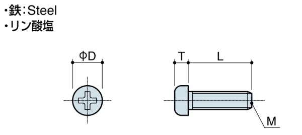 画像2: 【絶縁】Ｓタイプ ナベ小ねじ　スチール　【 並目ねじ】 (2)
